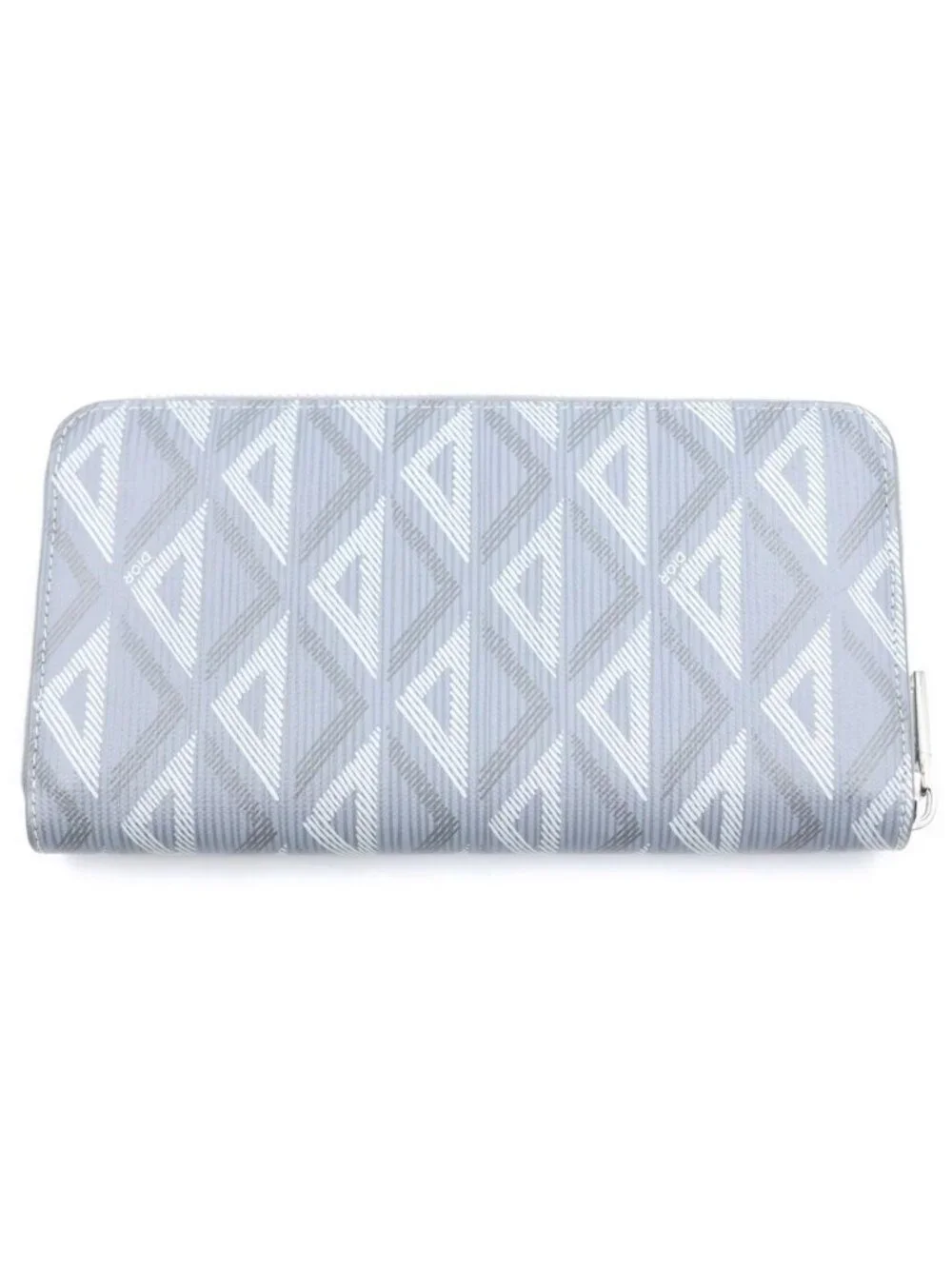 Dior CD Diamond Canvas Wallet Gray